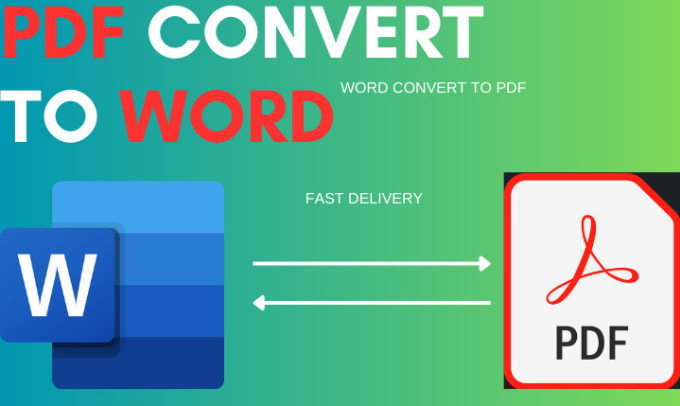 Gig Preview - Convert word to pdf and pdf to word in an hour