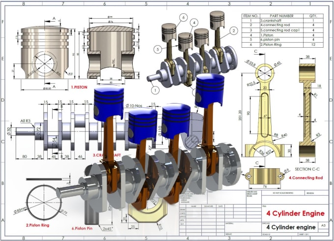 Gig Preview - Do mechanical engineering drawing, shop drawing, reverse engineering