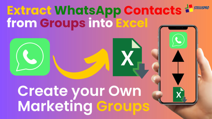 Gig Preview - Convert whatsapp groups contacts into excel for marketing