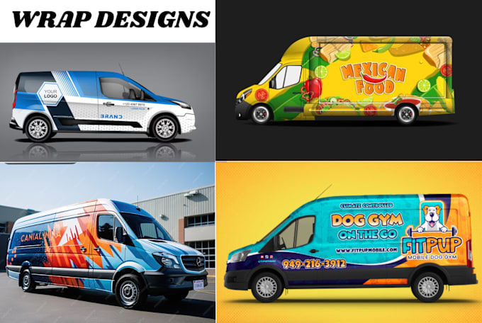 Gig Preview - Create van wrap design, car wrap design, truck wrap design