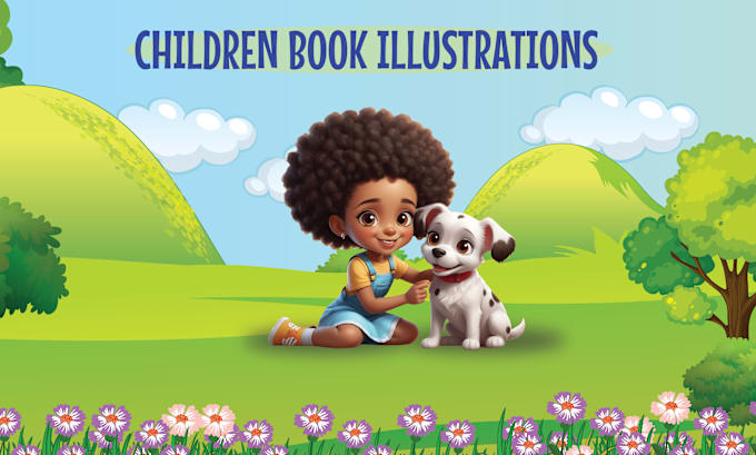 Bestseller - draw african american children story book illustration