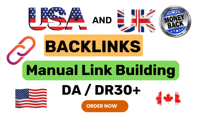 Gig Preview - Build dr40 plus uk usa backlinks high quality blog forums links dofollow manual