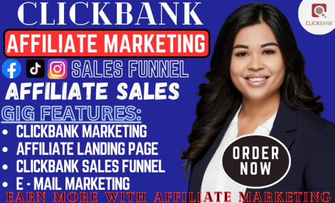 Gig Preview - Build clickbank affiliate marketing sales funnel