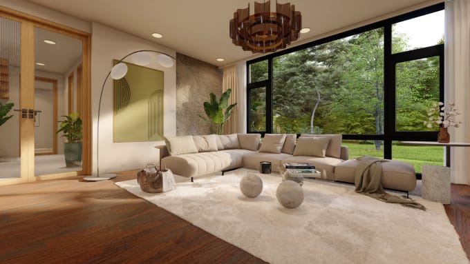 Gig Preview - Design, make realistic rendering for your interior space