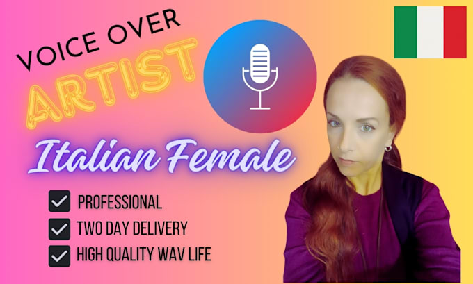 Gig Preview - Record a professional italian female voice over