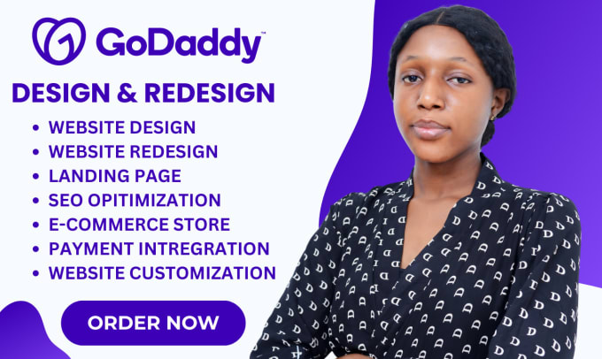 Gig Preview - Design or redesign your godaddy website godaddy