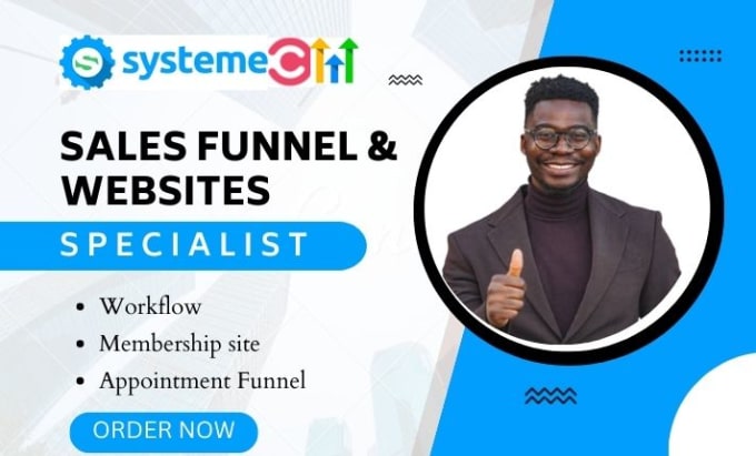 Gig Preview - Design great sales landing pages with systeme io clickfunnel