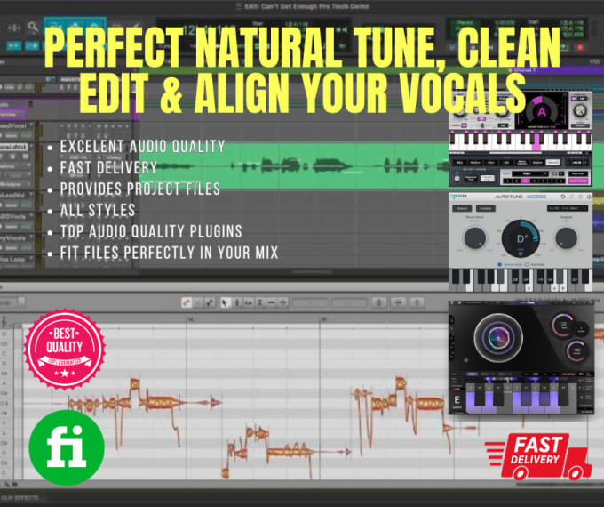 Gig Preview - Manually tune, clean, edit and mix your vocals to perfection