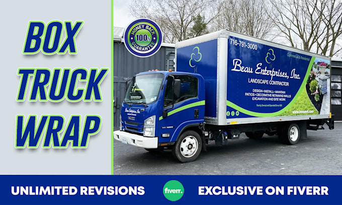 Gig Preview - Design creative wrap for your box truck bus,van,truck,car and all vehicles