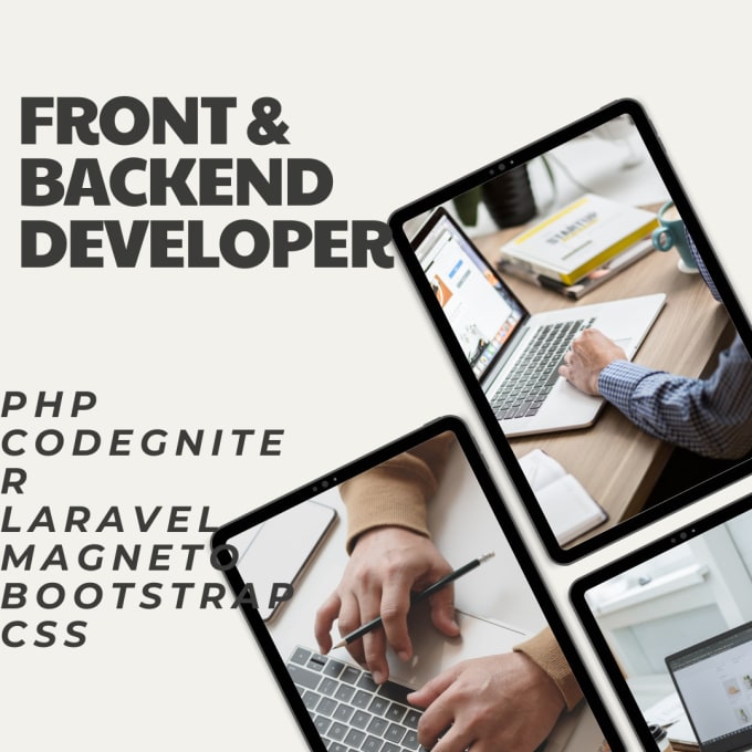 Gig Preview - Be your front end and back end, web developer