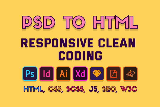 Gig Preview - Convert PSD to html figma to html xd to html css bootstrap 5 responsive website