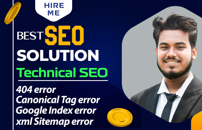 Gig Preview - Do technical and on page seo, 404 error, website audit, backlinks, xml sitemap