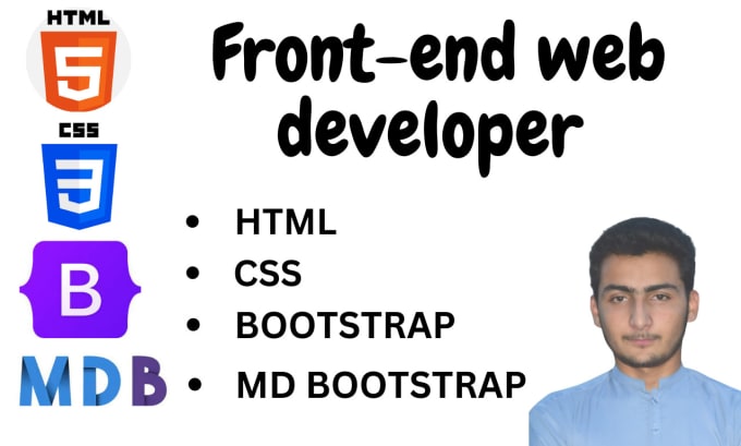 Gig Preview - Be your front end web developer using HTML, CSS and js