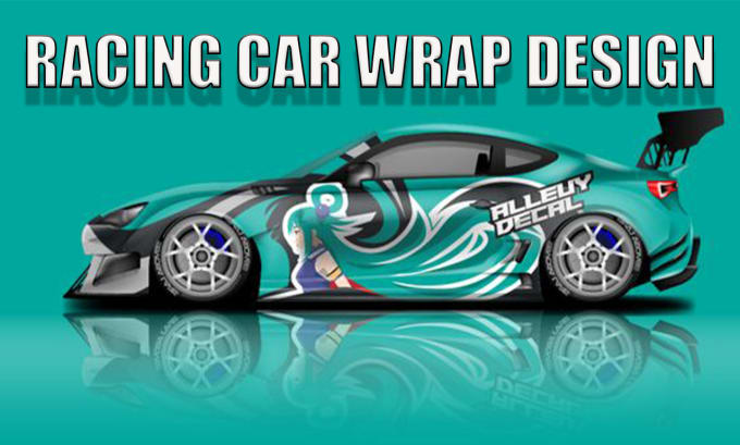 Gig Preview - O racing car design, racing car wrap, itasha design and car wrap