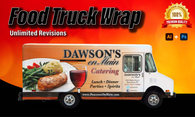 Gig Preview - Design outstanding food truck wrap, vehicle wrap design