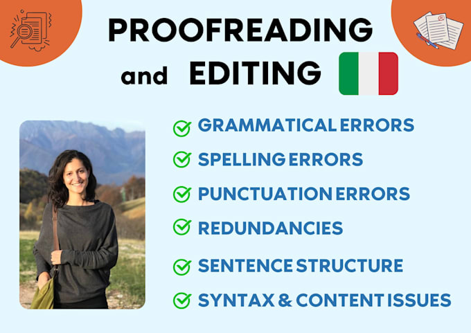 Gig Preview - Proofread and edit your italian manuscripts and documents