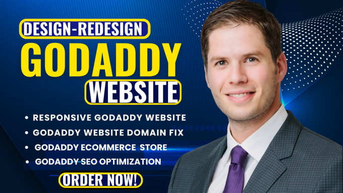 Gig Preview - Design godaddy website , godaddy website redesign, godaddy ecommerce website seo