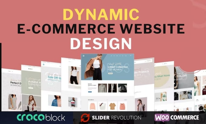 Gig Preview - Do dynamic ecommerce website using woocommerce crocoblock store website