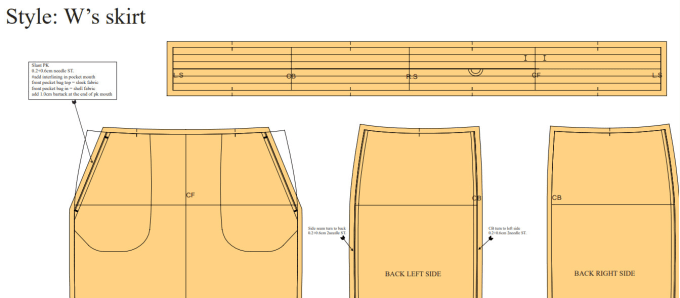 Gig Preview - Make womens skirt sewing pattern for your projectct