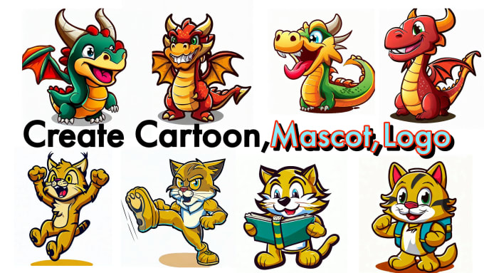 Gig Preview - Design cartoon character, mascot cartoon logo,caricature