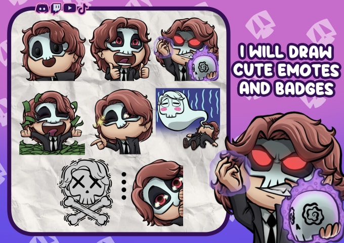 Gig Preview - Create cheap cute twitch emotes and sub badges