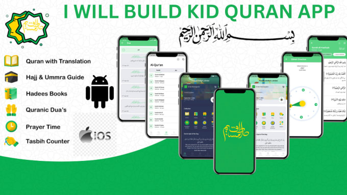 Gig Preview - Develop quran learning, quran audio and kid quran mobile app