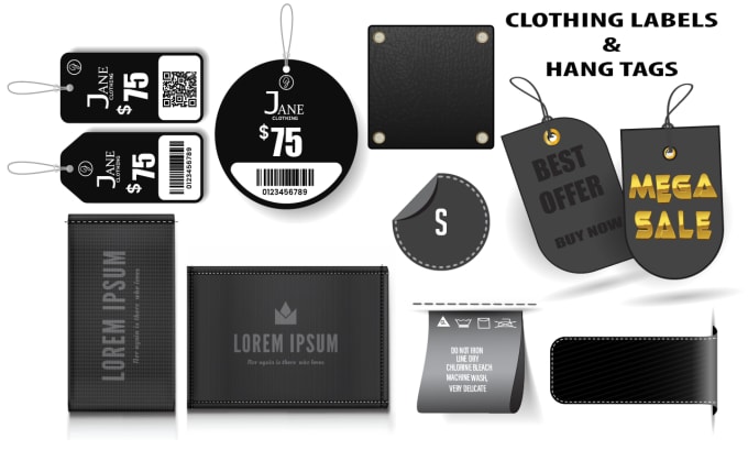 Gig Preview - Do clothing label, hang tag and clothing tag design