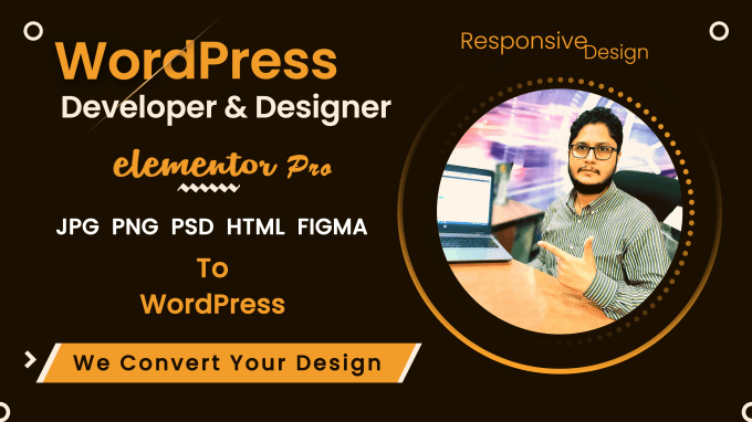 Gig Preview - Convert figma, jpg, png, psd, html to wordpress elementor pro