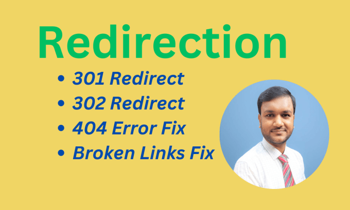 Gig Preview - Do 301 redirect, fix 404 error and broken links on your website