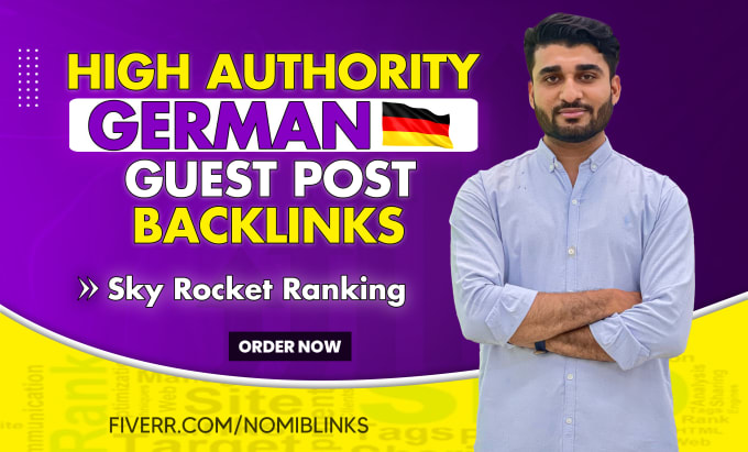 Gig Preview - Build high quality german guest post by white hat dofollow manual SEO backlinks