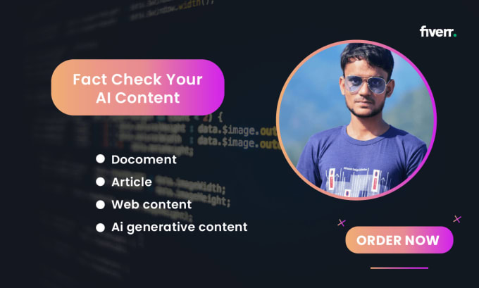 Gig Preview - Fact check ai generative content, article, report, document