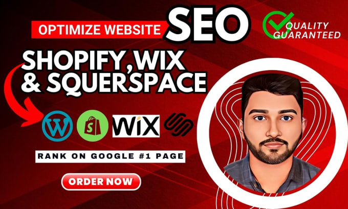 Gig Preview - Optimize shopify, wix, squarespace website SEO services to rank on google