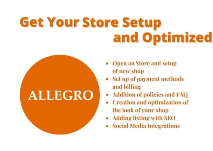 Gig Preview - Setup amazon esty allegro ecommerce business store