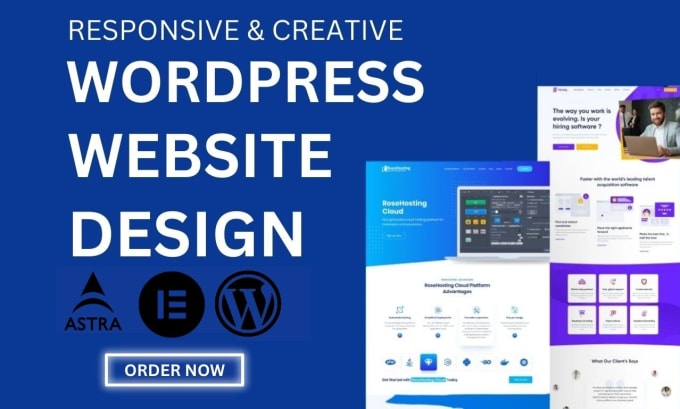 Gig Preview - Build a responsive wordpress website with elementor pro