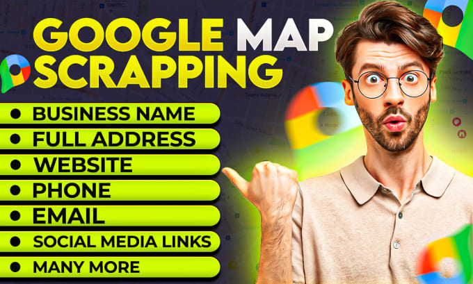 Gig Preview - Do google map scraping with emails for business leads