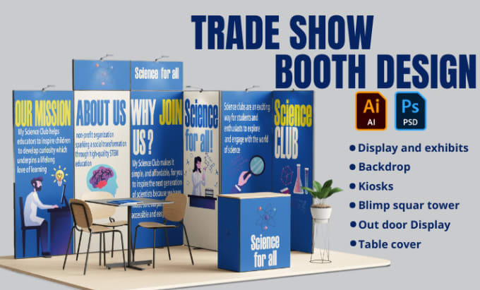 Gig Preview - Design trade show banner, backdrop, exhibition, booth, retractable banner