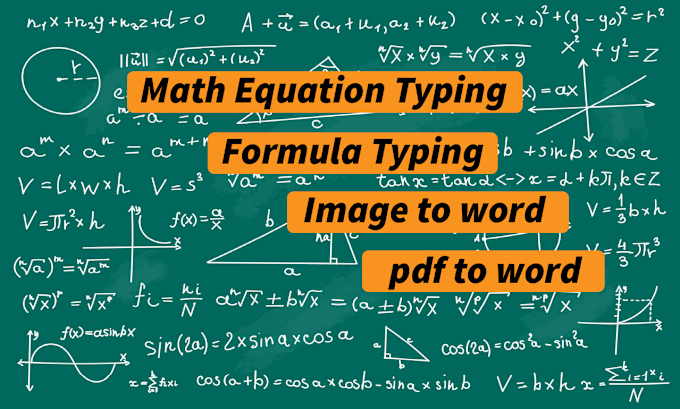 Gig Preview - Type math equations in ms word or mathtype