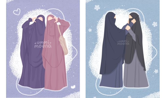 Bestseller - draw an islamic faceless illustration for you