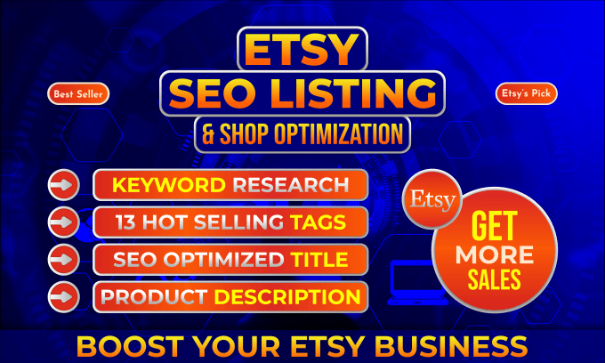 Bestseller - optimize etsy SEO listing, etsy tag and title to etsy rank, boost etsy sales