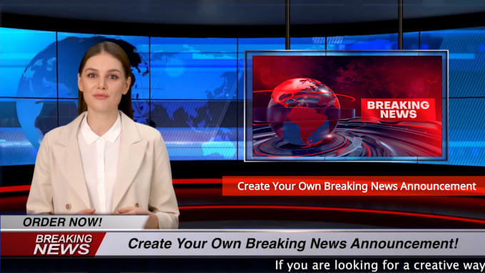 Gig Preview - Create a breaking news video with ai spokesperson