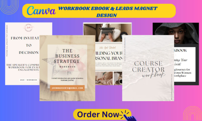 Gig Preview - Design ebook, lead magnet and workbook in canva design ebook, lead magnet