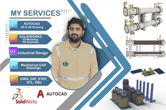 Gig Preview - Convert sketch  into dwg, dxf, stl, step, obj using autocad