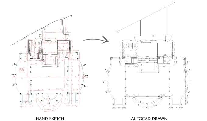 Gig Preview - Redraw or draft your pdf sketch or image into autocad dwg