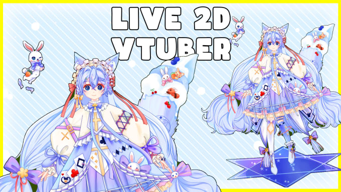 Gig Preview - Design and rig a live2d vtuber model for vtube studio or prplive from scratch