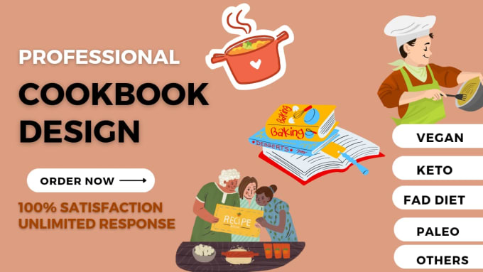 Gig Preview - Design high quality cookbooks or create recipe ebooks