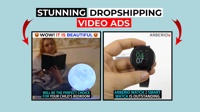 Gig Preview - Make shopify facebook video ads for dropshipping products