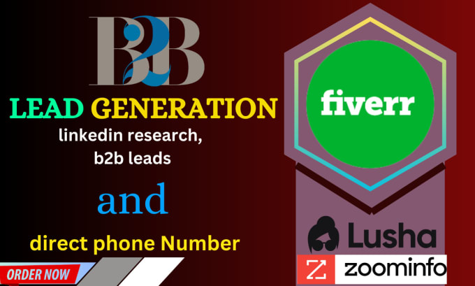 Gig Preview - Do b2b business lead generation web research and direct phone number using lusha