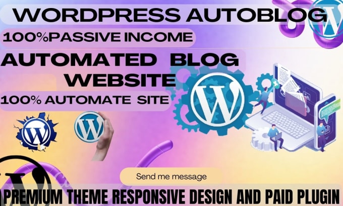 Gig Preview - Build responsive wordpress website design ai auto blogging