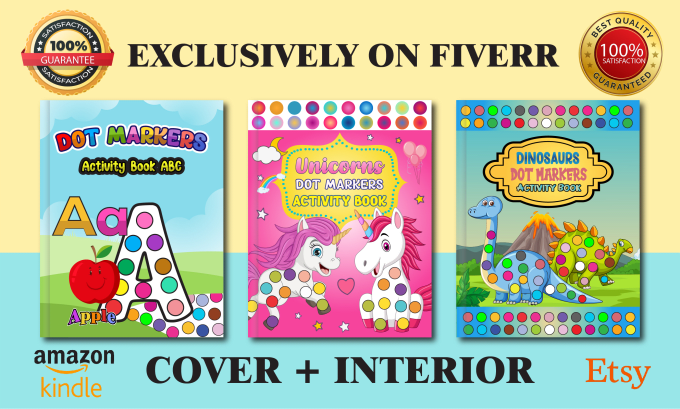 Gig Preview - Design dot markers activity and coloring book for amazon KDP, etsy