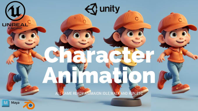 Gig Preview - Do game ready 3d character animation seamless motion, limitless potential